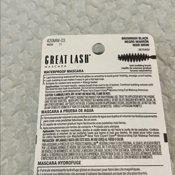 NWT Maybelline Mascara 112 Brownish Black - Picture 3 of 6